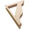 Ekena Millwork 5 1/2-in W x 26-in D x 38-in H Funston Slat Rough Cedar Woodgrain TimberThane Outlooker, Primed Tan OUTUR055X26X38FST24RCPR - alternate 6